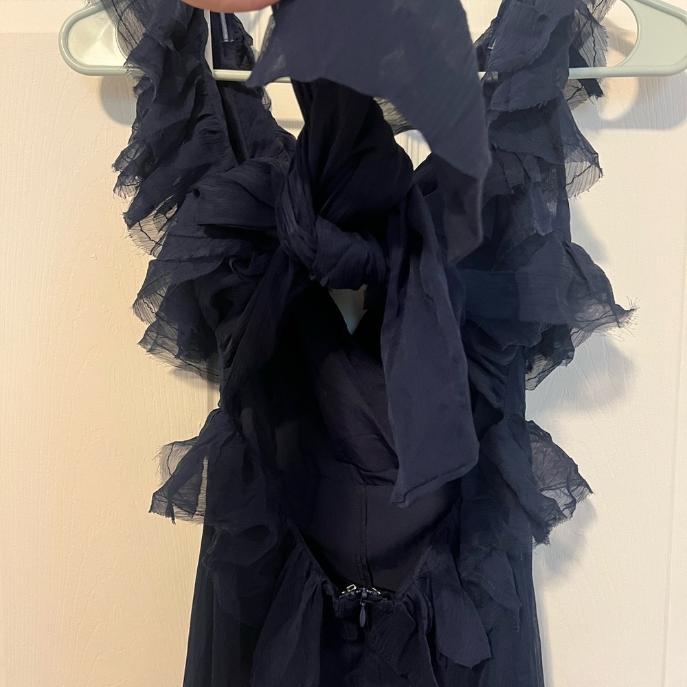 Lulus Navy Ruffle Dress - Picture 4 of 5